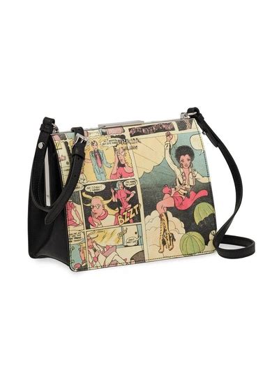 prada comic print shoulder bag